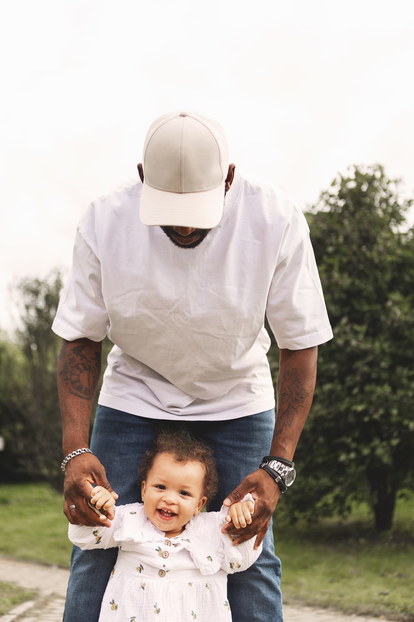 a dad with his daughter