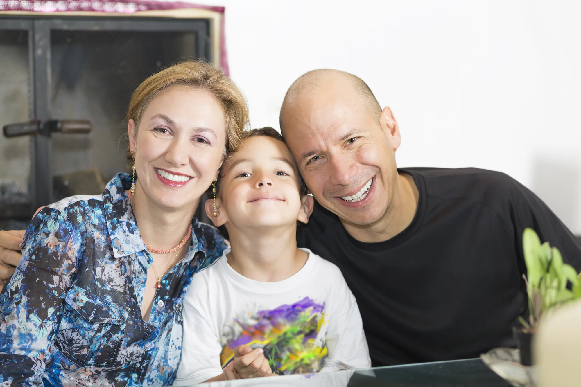 two parents and their child